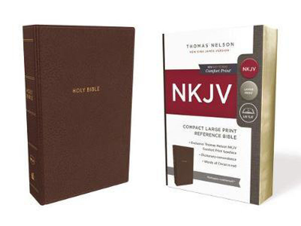 Picture of NKJV Compact Large Print Ref Brown Leathersoft